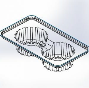 2 Pack muffin base tray
